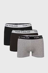 Tom Tailor 3 PACK boxeriek Tom Tailor IV čierno-sivá L