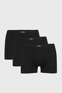 Tom Tailor 3 PACK čiernych boxeriek Tom Tailor Hip ČIERNA XXL