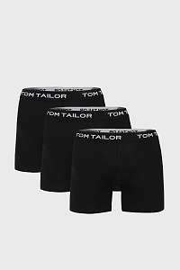 Tom Tailor 3 PACK dlhších čiernych boxerik Tom Tailor ČIERNA XXL