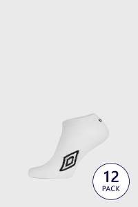 Umbro 12 PACK bielych členkových ponožiek Umbro biela-42