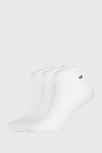 Umbro 3 PACK bielych členkových ponožiek Umbro so širším lemom biela-46