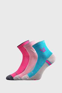 VoXX 3 PACK dievčenských športových ponožiek VOXX Neonik farebná 20-24