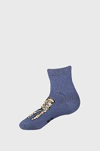 Wola Chlapčenské ponožky Skeleton modrá-38