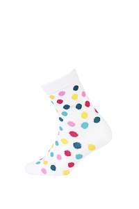 Wola Detské hladké ponožky farebné bodky farebná-29