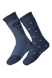 Ysabel Mora 2 pack dámskych ponožiek Angora modrá-41