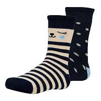 Ysabel Mora 2 pack detských hrejivých ponožiek Dani modrobéžová-28