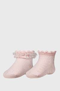 Ysabel Mora 2 pack dievčenských ponožiek Baby girl ružová 20-22