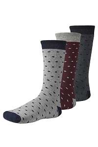 Ysabel Mora 3 pack pánskych ponožiek Delmar sivočervena-46