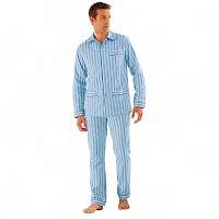 Blancheporte Klasické pyžamo, popelín modrá 87/96 (M)