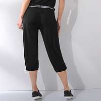 Blancheporte 3/4 jednofarebné nohavice s pružným pásom čierna
