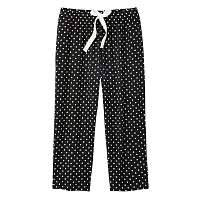 Blancheporte 3/4 pyžamové nohavice s potlačou bodiek Lola čierna/sl.kosť