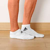 Blancheporte Biele členkové ponožky, súprava 3 páry biela