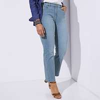 Blancheporte Bootcut džínsy odhaľujúce členky zapratá modrá