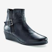 Blancheporte Členkové kožené čižmy so sponou nám.modrá