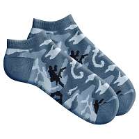 Blancheporte Členkové ponožky, motív maskáče, sada 6 párov modrá+sivá+khaki