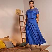 Blancheporte Dlhá vzdušná sukňa modrá