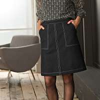 Blancheporte Dvojfarebná rozšírená sukňa čierna