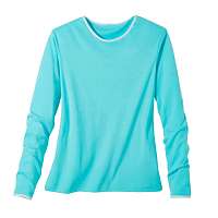Blancheporte Dvojfarebné tričko s dlhými rukávmi blankytná modrá