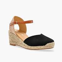 Blancheporte Espadrilky na klinovom podpätku, čierne čierna