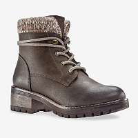 Blancheporte Hrejivé topánky s úpletovým lemom hnedosivá