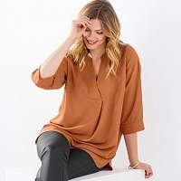 Blancheporte Jednofarebná tunika s tuniským výstrihom papriková 58