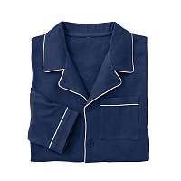 Blancheporte Jednofarebné pyžamo nám.modrá 137/146 (4XL)