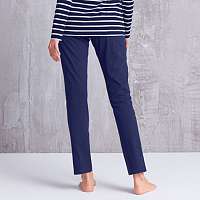Blancheporte Jednofarebné pyžamové nohavice, bavlna nám.modrá