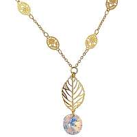 Blancheporte Kolekcia krištáľov, náhrdelník s lístkami zlatá