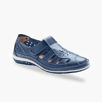 Blancheporte Kožené sandály, námornícka modrá nám.modrá