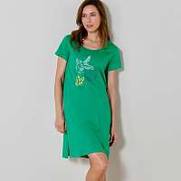 Blancheporte Krátka nočná košeľa s potlačou rybiek zelená