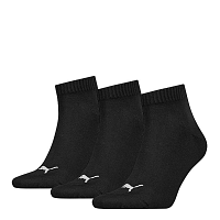 Blancheporte Krátke ponožky Quarter Puma, sada 3 párov, čierne čierna