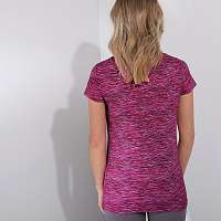 Blancheporte Melírované tričko s krátkymi rukávmi purpurový melír