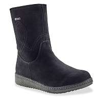 Blancheporte Nízke čižmy z koženej usne a s aspektom kožušiny, čierne čierna