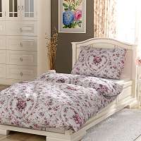 Blancheporte Obliečky bavlna Provence - Spring rose biela/ružová jednolôžko 140x200 + 70x90cm