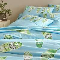Blancheporte Obliečky Wild, polyester-bavlna modrá obliečka na vank. 65x65cm