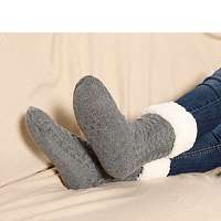 Blancheporte Papučové ponožky s protišmykovou spodnou stranou sivá