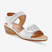 Blancheporte Perforované sandále biela