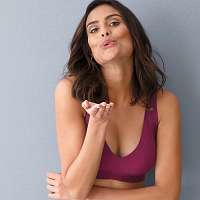 Blancheporte Podprsenka Zero Feel Soft Bra bez kostíc bordó S
