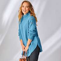 Blancheporte Pončo pulóver v tunikovej dĺžke modrá