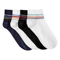 Blancheporte Ponožky s lurexovým vláknom, súprava 4 páry čierna+biela+sivá