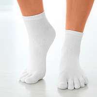 Blancheporte Ponožky s vytvarovanými prstami, 1 pár biela