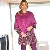 Blancheporte Pulóver s krátkymi rukávmi ružové drevo