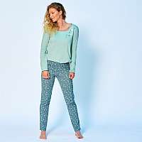Blancheporte Pyžamové nohavice, jednofarebné alebo s potlačou sivozelená
