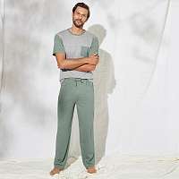 Blancheporte Pyžamové nohavice jednofarebné, zelené zelená 56/58