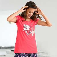 Blancheporte Pyžamové tričko s krátkymi rukávmi koralová