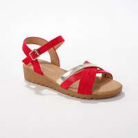 Blancheporte Remienkové sandále, červené/zlaté červená/ zlatá