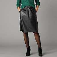 Blancheporte Rovná koženková sukňa čierna