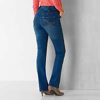 Blancheporte Rovné džínsy s vysokým pásom, pre nízku postavu modrá džínsová
