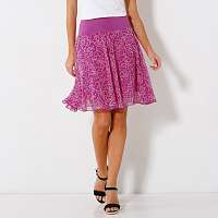 Blancheporte Rozšírená sukňa s potlačou kvetín purpurová