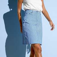 Blancheporte Rozšírená sukňa s pruhmi biela/modrá